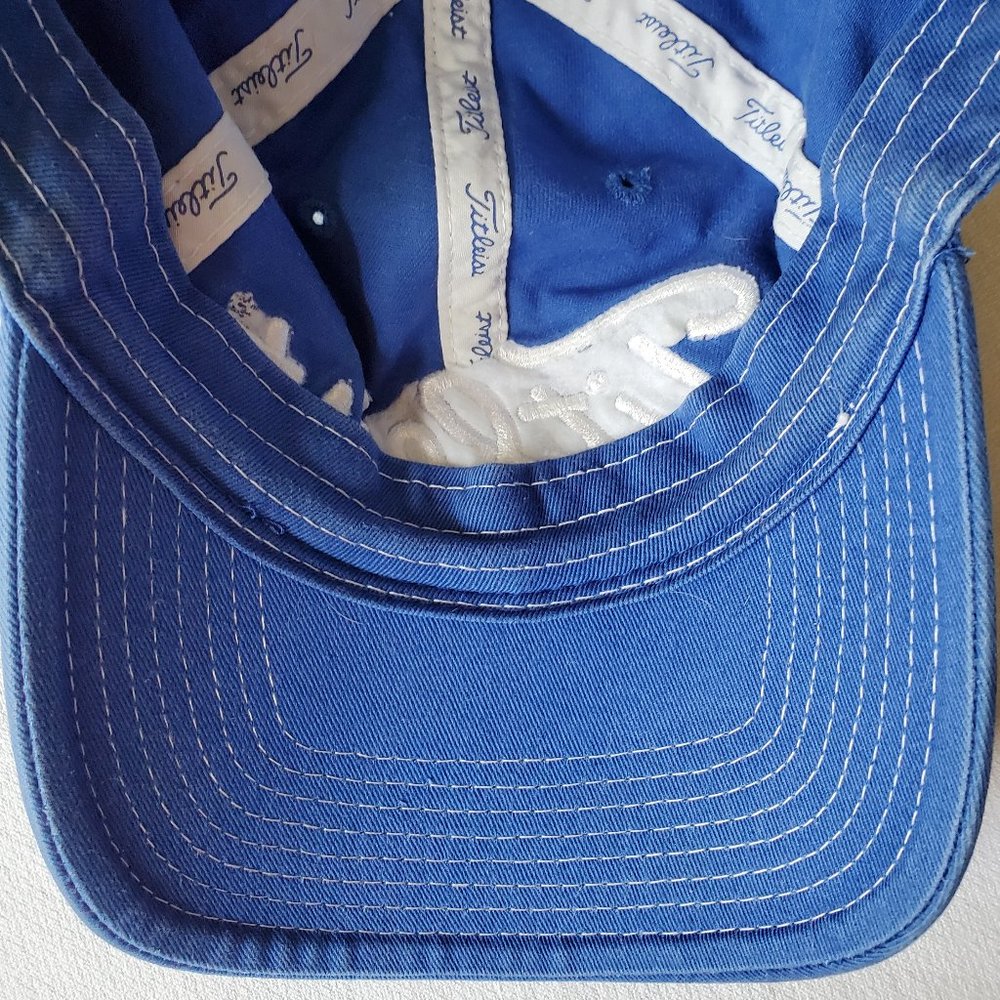 Titleist Blue Canvas Cap FJ Pro V1 Adjustable Hat - Picture 8 of 11